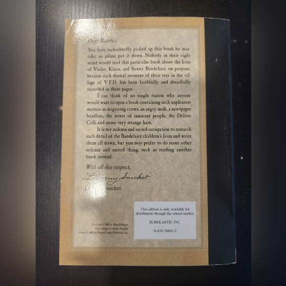 Scholastic The Vile Village Book - Black and Tan Cover - Picture 2 of 2